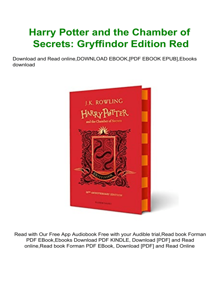 harry potter chamber of secrets book online