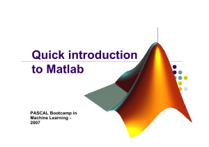 SVG 302 - Quick Introduction to MATLAB
