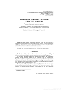 State space modeling theory of induction machines