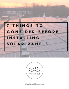 Considerations Before Installing Solar