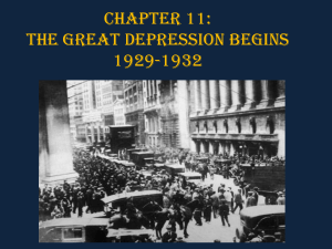 Chapter 11 - The Great Depression Begins