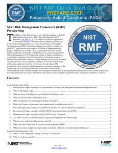 NIST RMF Prepare Step-FAQs