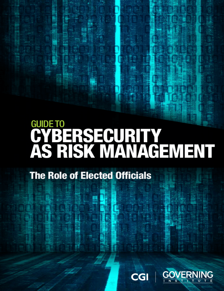 guide to cybersecurity as risk management the role of elected officials 0