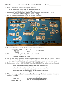 7. Carbon footprint