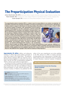 The Preparticipation Physical Exam