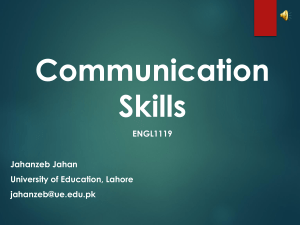 BS-B.Ed-Semester2-4-ENGL1119-Lecture1-communication-and-types