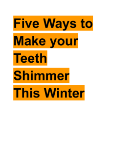 Five Ways to Make your Teeth Shimmer This Winter