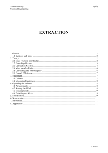 Extraction Lab Manual: Chemical Engineering