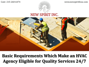 Basic Requirements Which Make an HVAC Agency Eligible for Quality Services 247