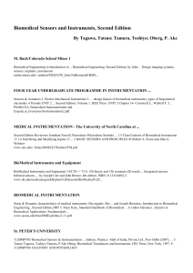 Biomedical Sensors & Instruments Course Syllabus