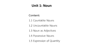 Unit 1 Noun