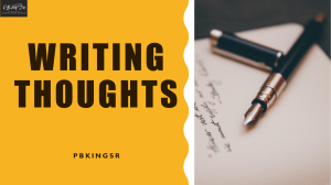 Writing Thoughts - PBKingSR images