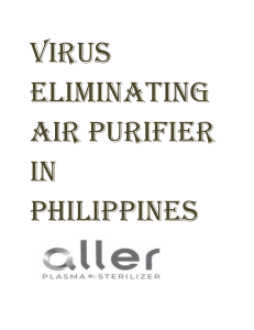 Virus Eliminating Air Purifier In Philippines