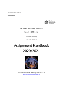 CR Assignment Handbook 20 21