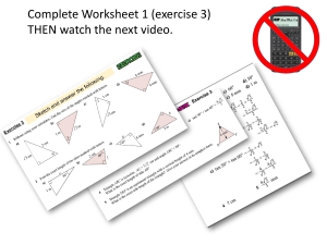 Worksheet 1 - Exact Trig Values With Answer