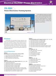 Catalog PE-5000 Power Electronics Training