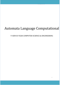 CSE Automata Language Computational