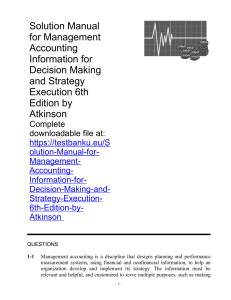 Solution manual for management accounting information for decision making-Chp1
