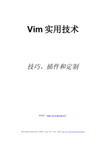 Vim 实用技术：技巧、插件和定制