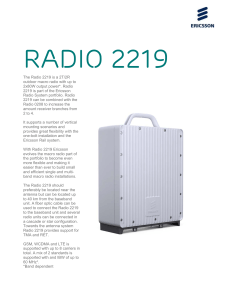Radio 2219 Data Sheet