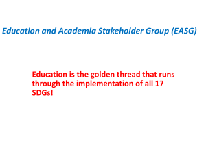 EASG - education and SDGs