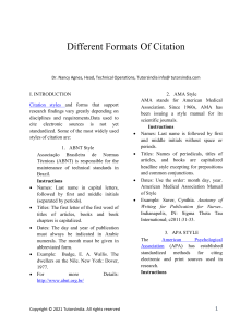 DIFFERENT FORMATS OF CITATION (1)