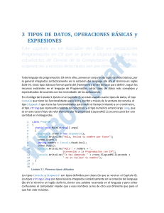 (Draft Para Estudiantes) Cap 03 Tipos de Datos y Construcciones  Básicas