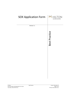 SOX Application Form