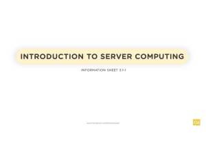 1 Introduction to Server computing