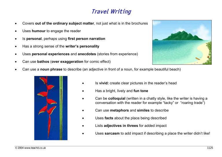 descriptive essay travel