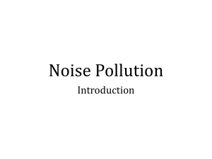 Noise Pollution-Introduction