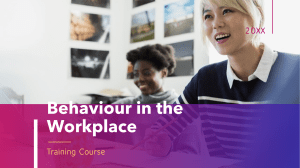 Behaviour in the workplace Training Sydney Brisbane Perth Adelade Melbourne Canberra 