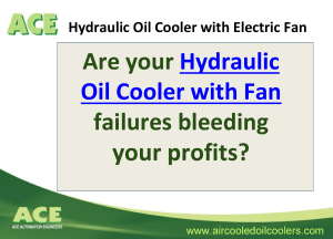 Hydraulic Oil Cooler with Electric Fan