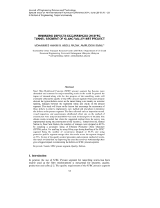 SFRC Tunnel Segment Defect Minimization: Klang Valley MRT