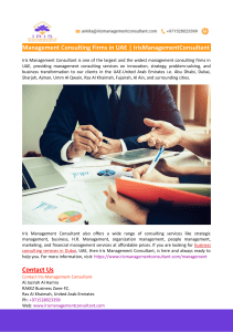 Management Consulting Firms in UAE