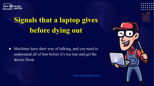 Signals that a laptop gives before dying out