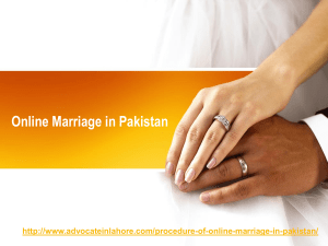 Let Know Law of Online Marriage in Pakistan With Gualified Lawyer