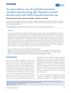 An extraordinary case of oral leukocytoclastic vasculitis demonstrating IgD deposition