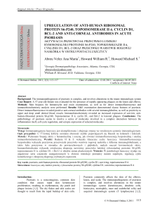 Upregulation of anti-human ribosomal topo BCL2 in psoriais