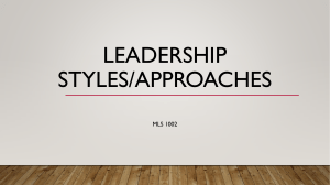 Leadership Styles Class