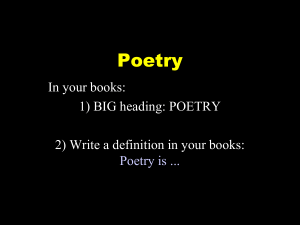 What is poetry - intro