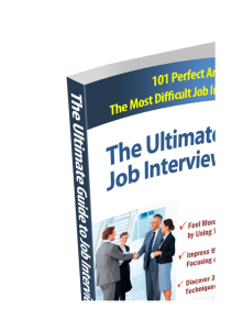 The Ultimate Guide To Job Interview Answers
