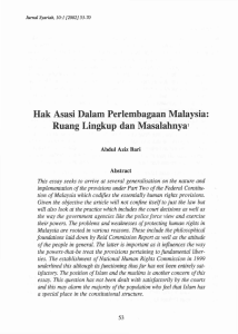 4. Hak Asasi Dalam Perlembagaan Malaysia Ruang Lingkup dan Masalahnya [MS 53-70]