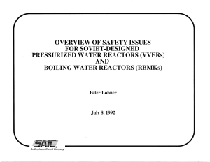 Presentation - Safety Issues for Soviet-designed Reactors