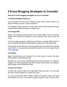 5 Event Blogging Strategies to Consider