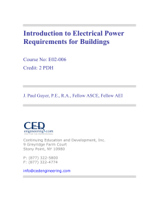Intro to Electric Power Requirements