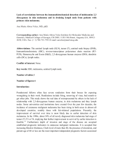 Lack of correlations IDO  and melanoma lymph node