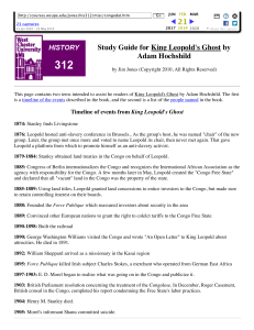 Study Guide for King Leopold's Ghost