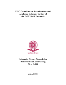 UGC Guidelines: Exams & Academic Calendar During COVID-19