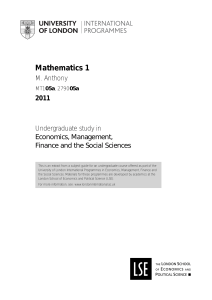 Anthony, M. and N. Biggs- Mathematics for Economics and Finance